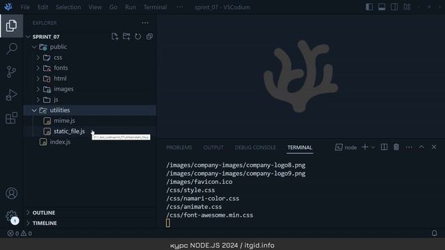 Обзор проекта к спринту "Создание сервера на Node.JS" курса NODE.JS 2024 смотреть онлайн
