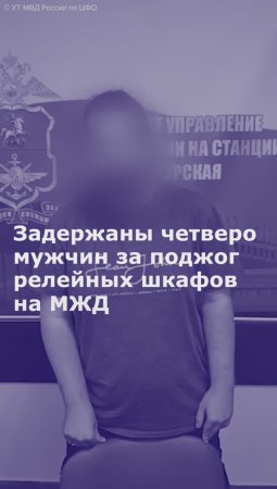 Задержаны четверо мужчин за поджог релейных шкафов на МЖД