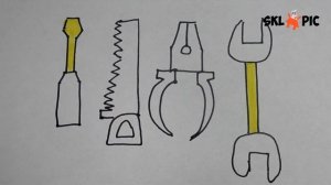 How to draw Tools? Как нарисовать инструменты? vositalar rasmini chizish