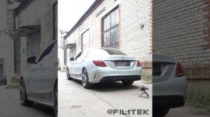 Спортивный глушитель на Mercedes C200 W205