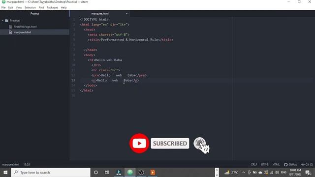 HTML Preformated & Horizontal Rule Tag Tutorial || Html Full Course In Urdu Hindi