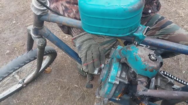 Самодельный мопед из бензопилы дружба смотреть онлайн