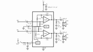 Усилитель низкой частоты на микросхеме LM4755T