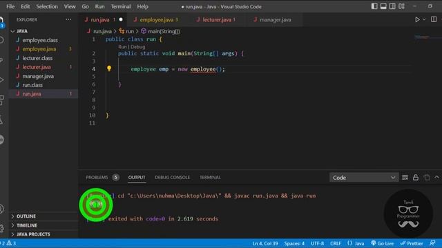 Abstract Class in Java | Tutorial in Tamil | Tamil Programmer