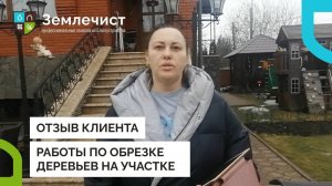 Отзыв клиента об обрезке деревьев командой Землечист