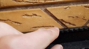 Барбекю комплекс из кирпича спустя год под лаком