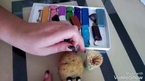 Смешные ёжики / ёжик из картошки / поделка из картошки