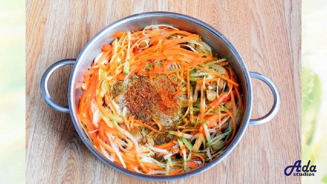 Фунчоза с грибами Рецепт, пошаговый, как приготовить, видеорецепт