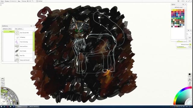 Рисуем кошку сибирской породы в программе арт рэйч . смотреть онлайн