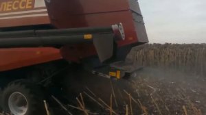 Жатка НАШ. Уборка подсолнечника комбайном Палессе GS 812.