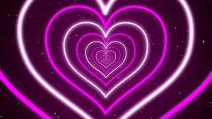 Free Double Neon Pink Lights Love Heart Tunnel TikTok Trend Abstract Background Loop 12h 4k 60fps