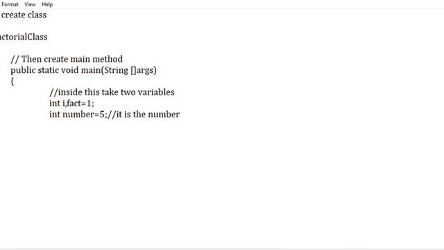 Factorial program using recursion in java