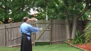 Toyama Ryu & Nakamura Ryu Battodo #1; cutting an apple in mid air.