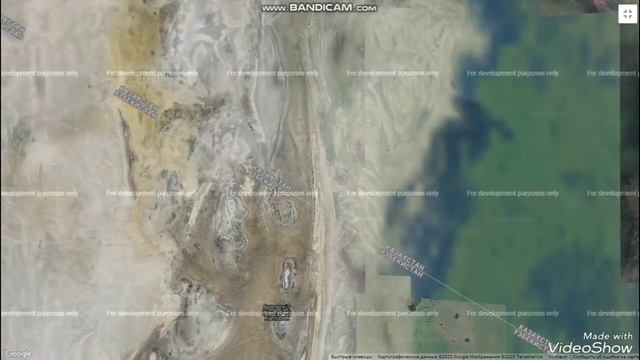 Путешествие по карте(спутник)-2, Каракалпакстан. На дне Аральского морье.