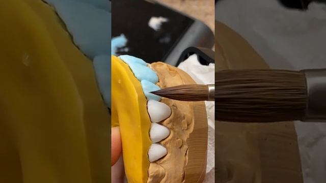Ceramics dental technician керамика зубной техник нанисение керамики под силиконовый ключ часть 3