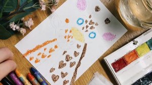 Рисуем Открытку с детьми ко Дню Матери. Мама и Детеныш Жираф.