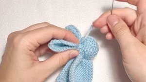 ?ЗАЙЧИК ИЗ КВАДРАТА СПИЦАМИ?ЁЛОЧНАЯ ИГРУШКА/bunny knitting/Häschen stricken