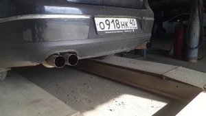 Passat b6 раздвоеный выхлоп 76мм