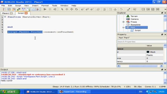 ROBLOX Scripting Tutorial 1 .Touched [2013] смотреть онлайн