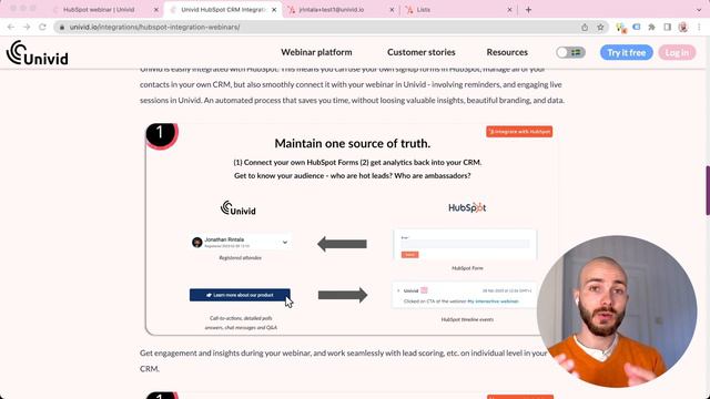 HubSpot Webinar Integration to Univid - Webinar CRM Automation