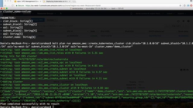 Deploying Kubernetes clusters on AWS EKS via Puppet's AWS Module and Bolt смотреть онлайн
