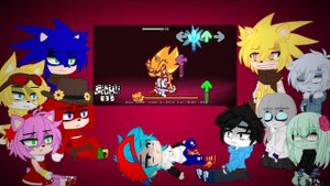 FNF And Sonic Friends React Chaos Nightmare|| ( Sonic Vs Fleetway ) || Phantasm Song || •TheRanitor