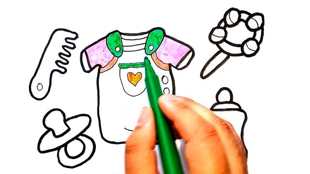 Drawing children's clothes for children /Рисование детской одежды для детей