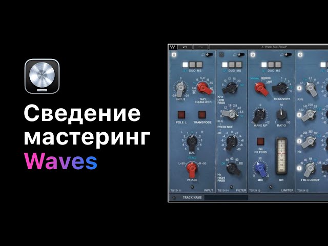 Профессиональное сведение и мастеринг Waves. Увеличение читаемости и плотности баса [Logic Pro Hel