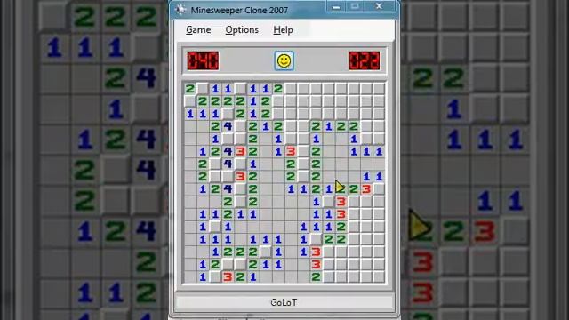 Minesweeper Clone - Intermediate Non-Flagging (39s)