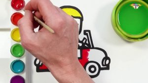 Машинка с водителем - раскрашивание и раскраски для детей