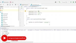 Java Method Parameters Tutorial | parameters in java | return type in java