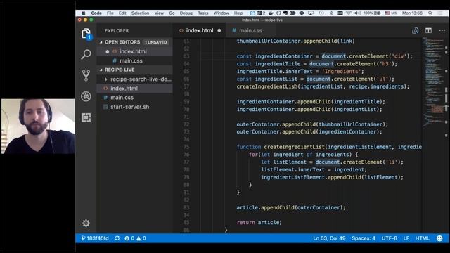 Web Engineering (TU Wien) - L6: Live Coding JavaScript (Recipe Search)