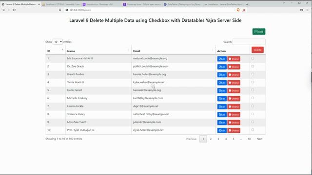 Laravel 9 Delete Multiple Data using Checkbox with Datatables Yajra Server Side смотреть онлайн