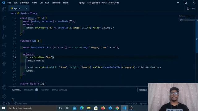 React Events and Handling Functions | Happy Arava | ReactJS смотреть онлайн