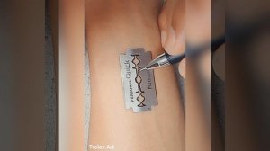 Tattoo with blade|| Tattoo with blade help #shorts