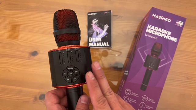 MASINGO New Bluetooth Karaoke Microphone Speaker for Kids and Adults