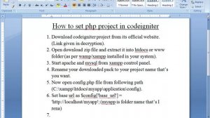 How to install codeigniter on xammp