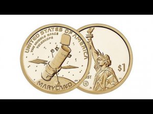 1 доллар 2020 год - Космический телескоп "Хаббл" (Мэриленд)