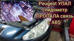 Peugeot не работает ABS и спидометр. Блок ABS не выходит на связь.