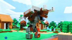 Minecraft Dungeons REDSTONE GOLEM Battle  LEGO Minecraft Animation -  Stop Motion