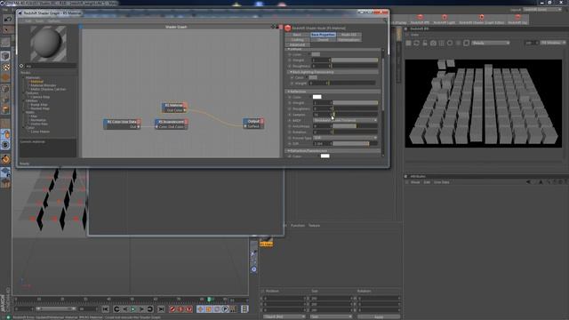 65. Видеоурок по Cinema 4D: Смешивание материалов в Redshift через Mograph Weight