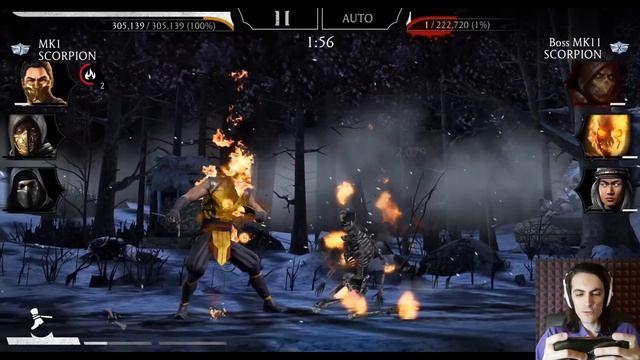 Скорпион МК 1 против Боссов ? Бой 100 башни Сирай Рю в Mortal Kombat Mobile