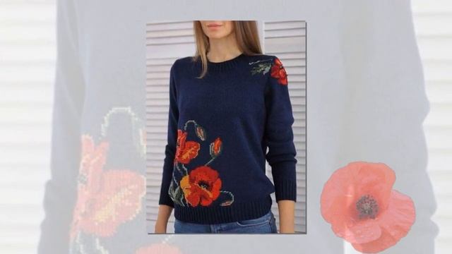 Идеи вышивки на вязанных изделиях/слайд шоу смотреть онлайн