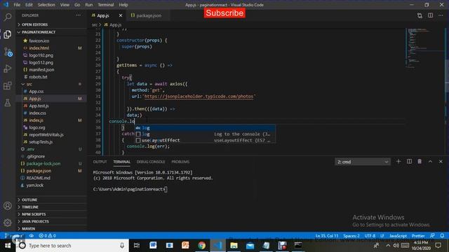 pagination in react-bootstrap-table-next react js while fetching data from api