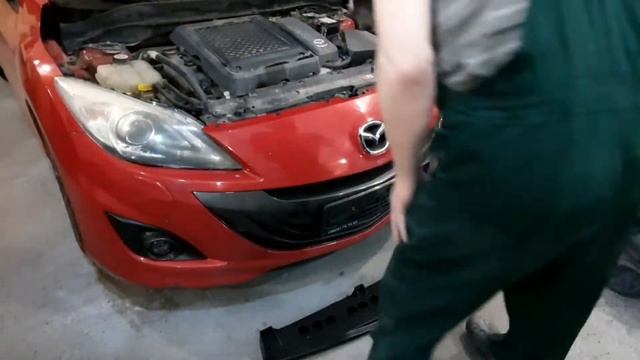 Mazda - 3 MPS 2.3 Turbo 6MT - Обзор, дефектовка и установка зазоров по бамперу. смотреть онлайн