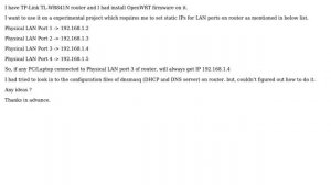 Static IP to LAN ports - OpenWRT