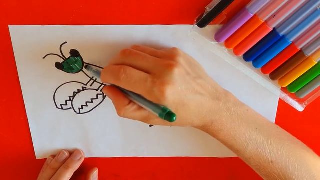 Рисуем БОГОМОЛА с детьми смотреть онлайн