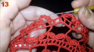 Салфетка крючком "Новогодняя". Мастер класс