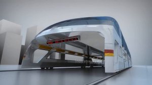 Idea of future transportation - Straddling Bus in China