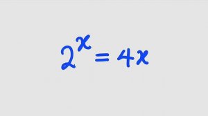 Viral exponential Equation | 2^x = 4x